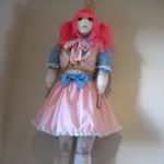 life-size scary doll with kawaii aesthetic